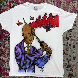 Hand Airbrushed Japanese Fringe Art By Los Angeles Artist